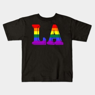 LA Pride Flag LGBTQ Parade Kids T-Shirt